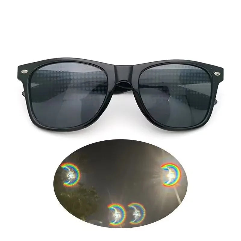 Funny 3D Sunglasses Love and Star Special Effects 3D Glasses Firework Diffraction Eyewear Optical Mirror Light Rainbow Show Part
