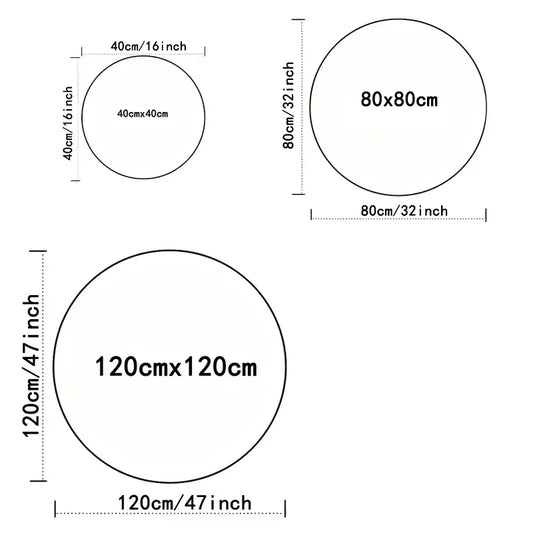 CD Disc Series Round Rug Anti-Slip Washable Carpet for Living Room Bedroom Kitchen Decor and Gift Tool Room Area Floor Mats