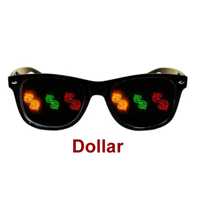 Funny 3D Sunglasses Love and Star Special Effects 3D Glasses Firework Diffraction Eyewear Optical Mirror Light Rainbow Show Part