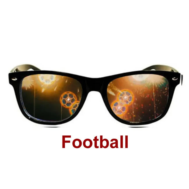 Funny 3D Sunglasses Love and Star Special Effects 3D Glasses Firework Diffraction Eyewear Optical Mirror Light Rainbow Show Part